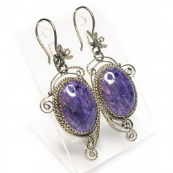 Серьги с чароитом 442-ns