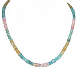 Бусы из морганита, аквамарина, гелиодора 1074-eo