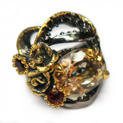 Кольцо с цитрином 1301-er