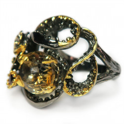 Кольцо с цитрином 1301-er