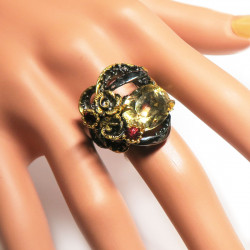 Кольцо с цитрином 1301-er