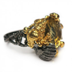 Кольцо с цитрином 1302-er