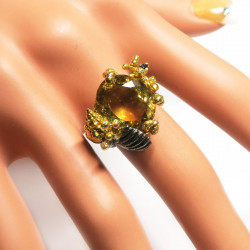 Кольцо с цитрином 1302-er