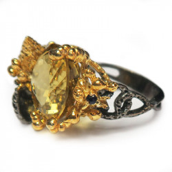 Кольцо с цитрином 1302-er