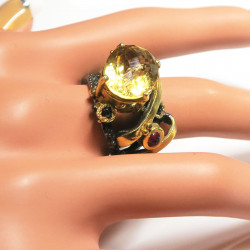 Кольцо с цитрином 1304-er