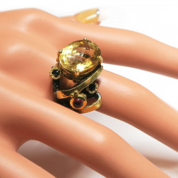 Кольцо с цитрином 1304-er