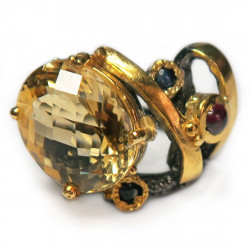 Кольцо с цитрином 1304-er