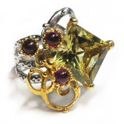 Кольцо с лимонным цитрином 1307-er