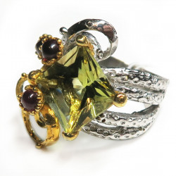 Кольцо с лимонным цитрином 1307-er