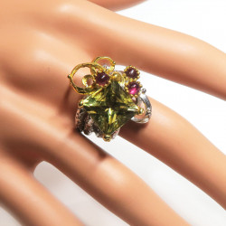 Кольцо с лимонным цитрином 1307-er