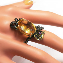 Кольцо с цитрином 1503-er