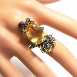 Кольцо с цитрином 1503-er