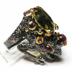 Кольцо с цитрином Лягушка 1512-er Кольцо с цитрином Лягушка 1512-er