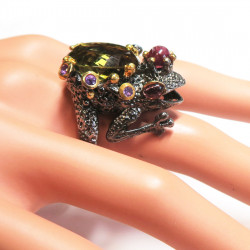 Кольцо с цитрином Лягушка 1512-er Кольцо с цитрином Лягушка 1512-er