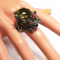 Кольцо с цитрином Лягушка 1512-er Кольцо с цитрином Лягушка 1512-er