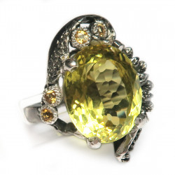 Кольцо с лимонным цитрином 1583-er