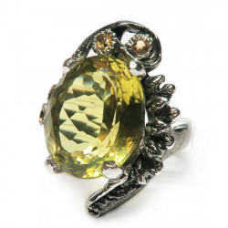 Кольцо с лимонным цитрином 1583-er