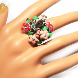 Кольцо Птичка с эмалью 1961-er