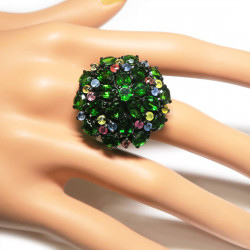 Кольцо с хромдиопсидом и сапфирами 1962-er