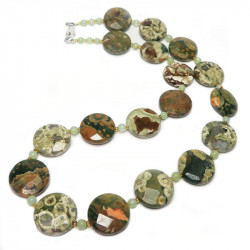 Бусы и серьги из яшмы 209-yho