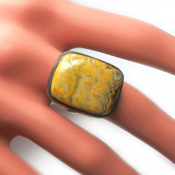 Кольцо с желтой яшмой 240-yhr