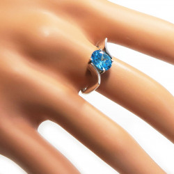 Комплект с голубым топазом 1020-ekm