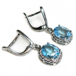 Комплект с голубым топазом 1123-ekm