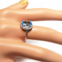 Комплект с голубым топазом 1123-ekm