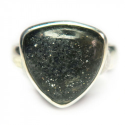 Кольцо с черным авантюрином 1169-nr