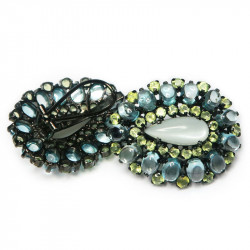 Комплект с улекситом, голубым топазом, хризолитом 1189-ekm