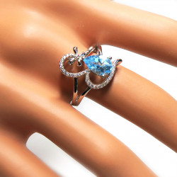 Комплект с голубым топазом 1284-ekm