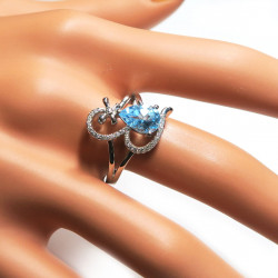 Комплект с голубым топазом 1284-ekm