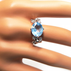 Комплект с голубым топазом 1285-ekm Комплект с голубым топазом 1285-ekm