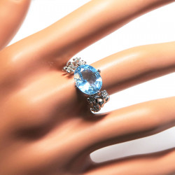 Комплект с голубым топазом 1285-ekm Комплект с голубым топазом 1285-ekm