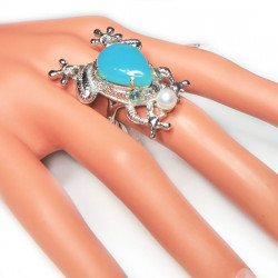 Кольцо с халцедоном Лягушка1342-er Кольцо с халцедоном Лягушка1342-er