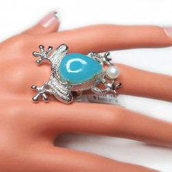 Кольцо с халцедоном Лягушка1342-er Кольцо с халцедоном Лягушка1342-er