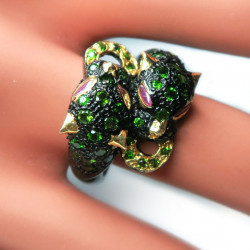 Кольцо с хромдиопсидом 1435-er