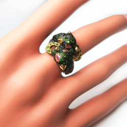 Кольцо с хромдиопсидом 1435-er