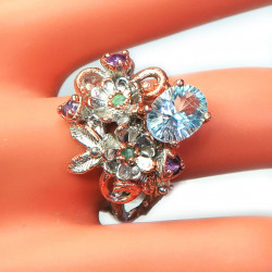 Комплект с голубым топазом 1516-ekm