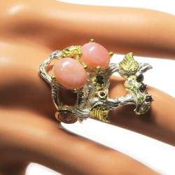 Кольцо с розовым опалом 1531-er