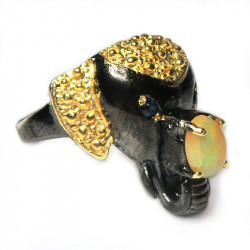 Кольцо с опалом "Слон" 1611-er