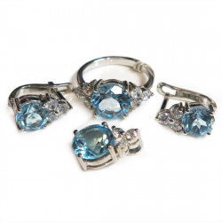 Комплект с голубым топазом 295-ekm Комплект с голубым топазом 295-ekm