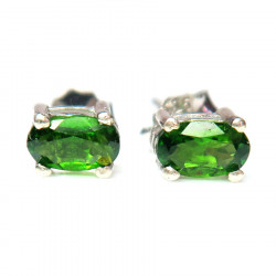 Серьги с хромдиопсидом 512-es