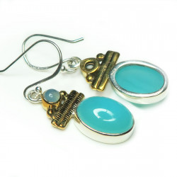 Серьги с халцедоном 535-ns