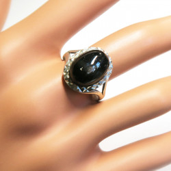 Комплект с диопсидом "Черная звезда Индии" 559-nk