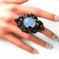 Кольцо с халцедоном 872-er