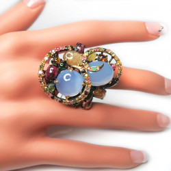 Кольцо с халцедоном 876-er