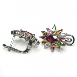 Серьги с турмалином 029-tus