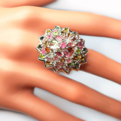 Кольцо с турмалином 036-tur