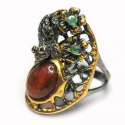 Кольцо с турмалином 041-tur